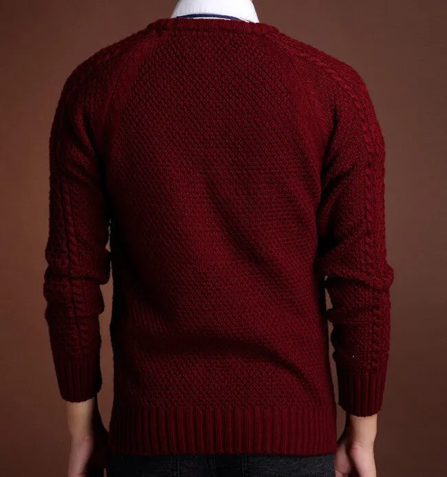 Men's Casual Knitted Thick Warm Sweater