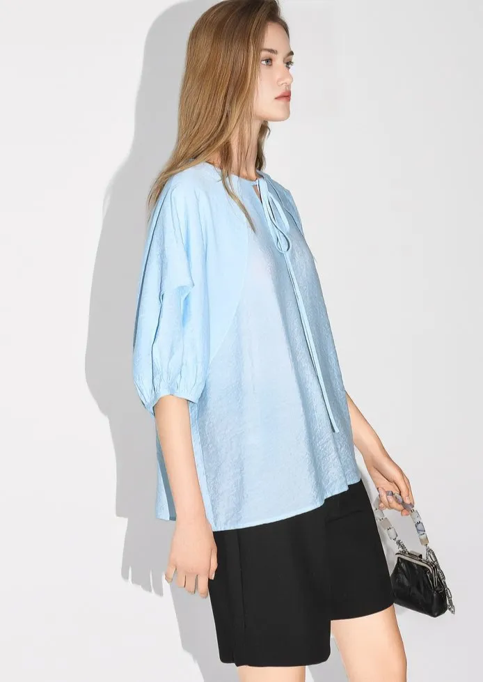 MULBERRY RUFFLE NECK SHIRT