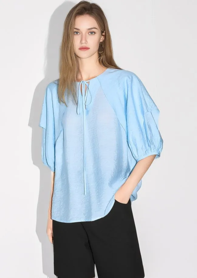 MULBERRY RUFFLE NECK SHIRT