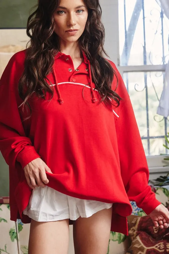 Oversized Soft Air Rayon Jersey Sweatshirt