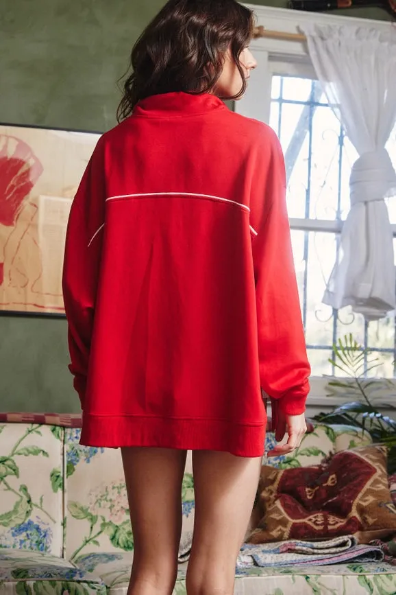 Oversized Soft Air Rayon Jersey Sweatshirt