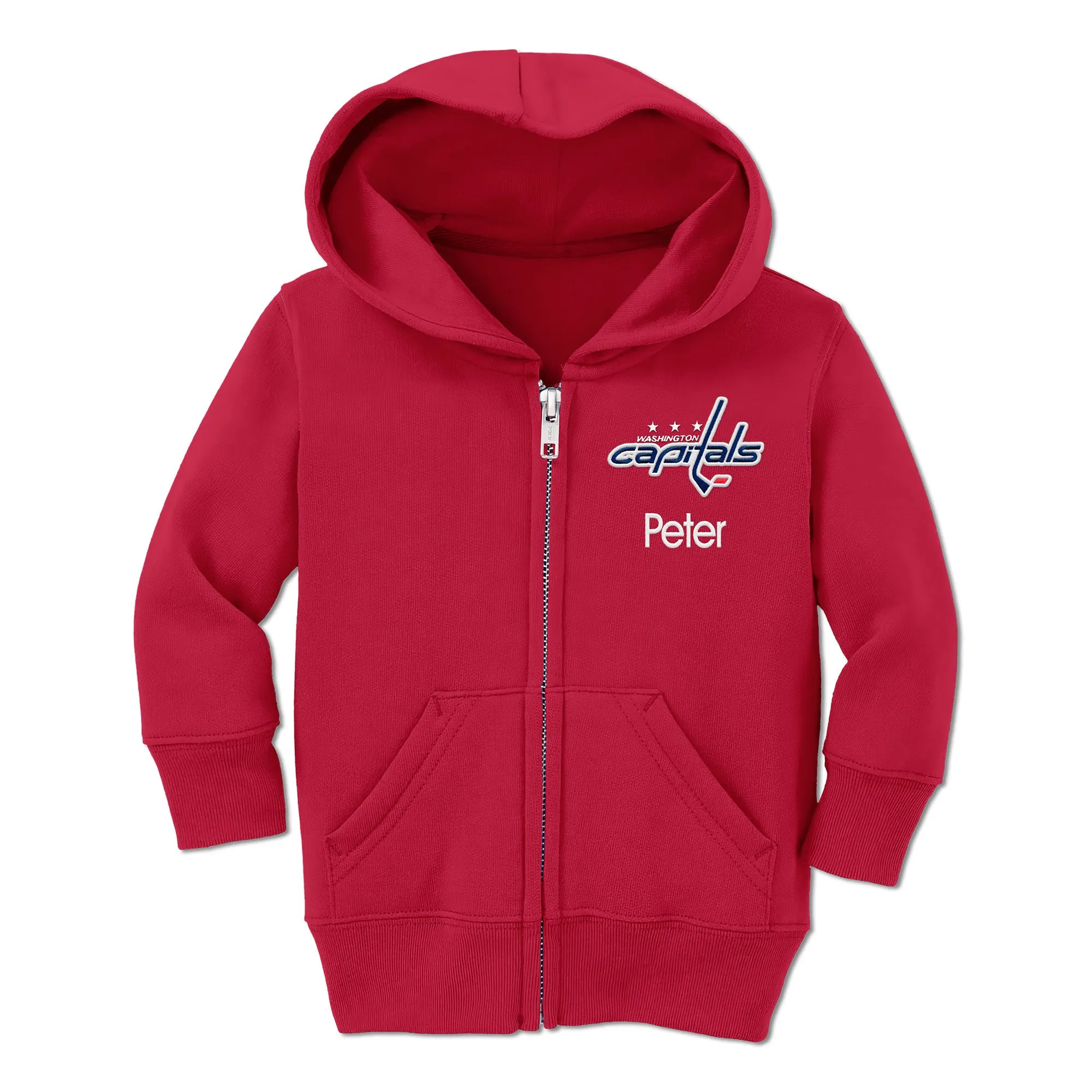 Personalized Washington Capitals Toddler Full-Zip Hooded Sweatshirt