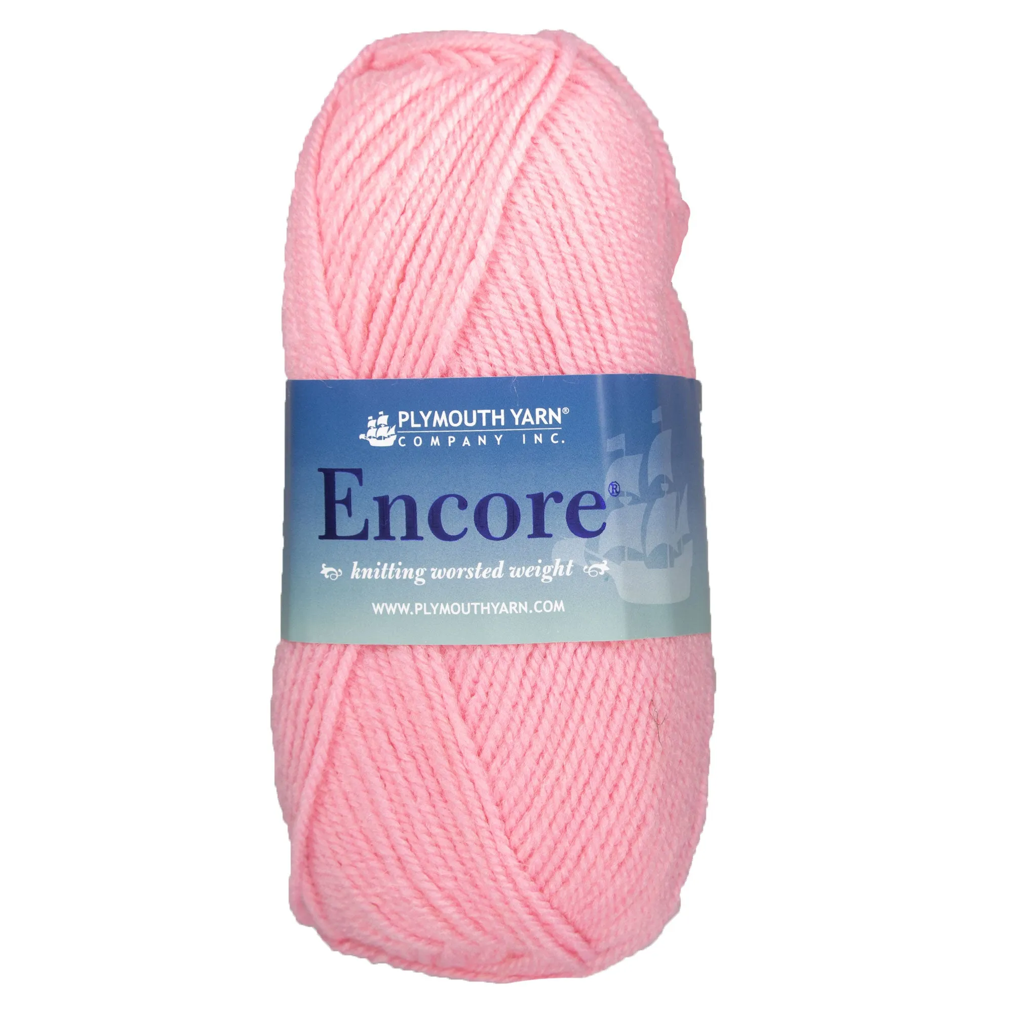 Plymouth Yarn Encore Worsted Yarn - 0449 Pink