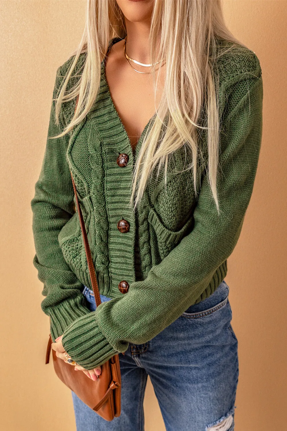 Pockets Textured Cardigan