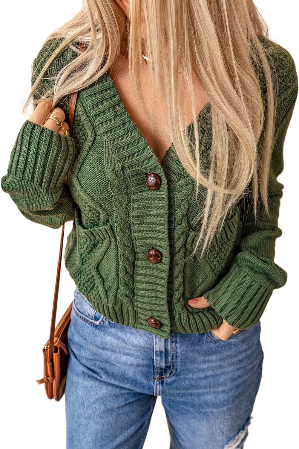 Pockets Textured Cardigan