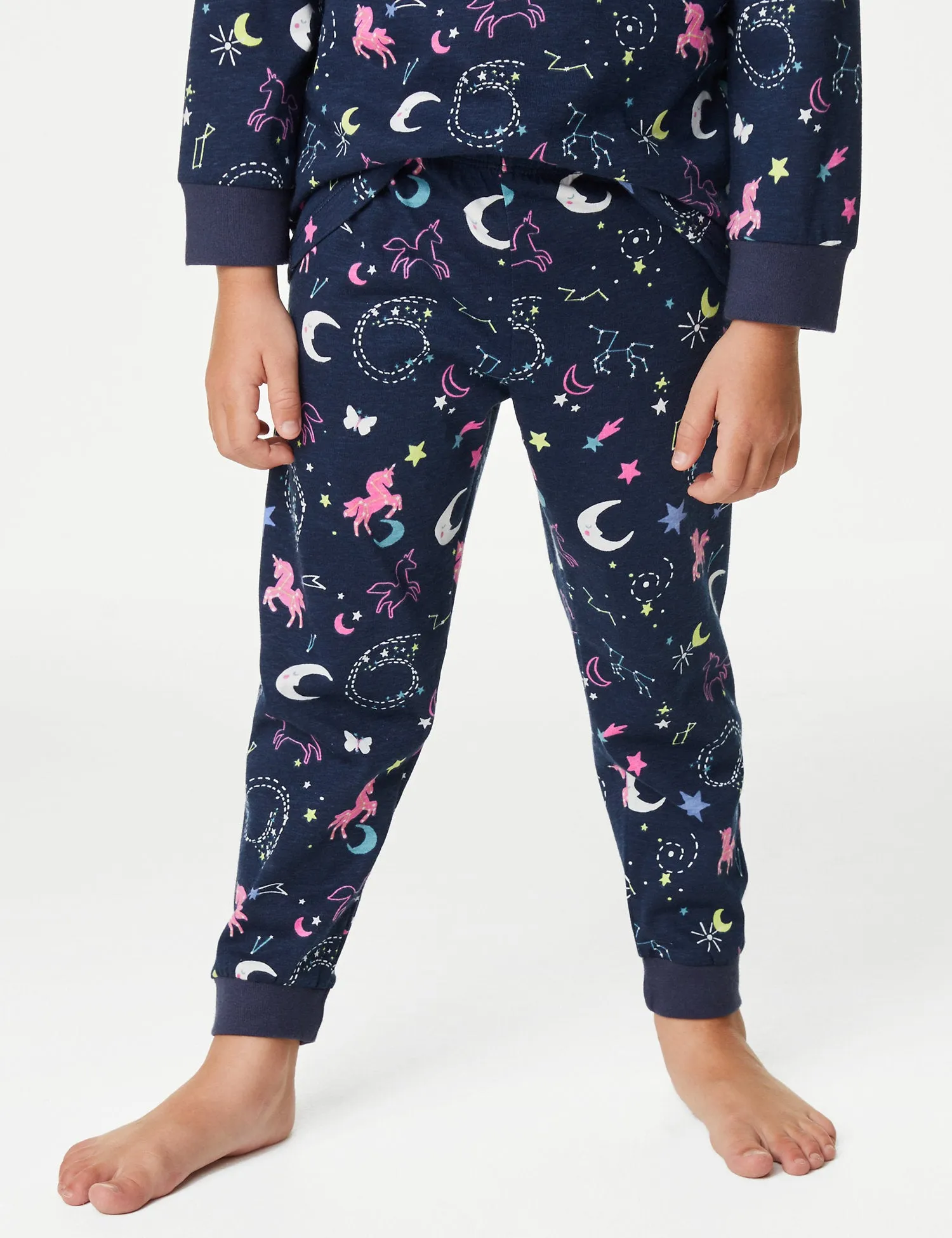 Pure Cotton Glow In The Dark Unicorn Pyjamas