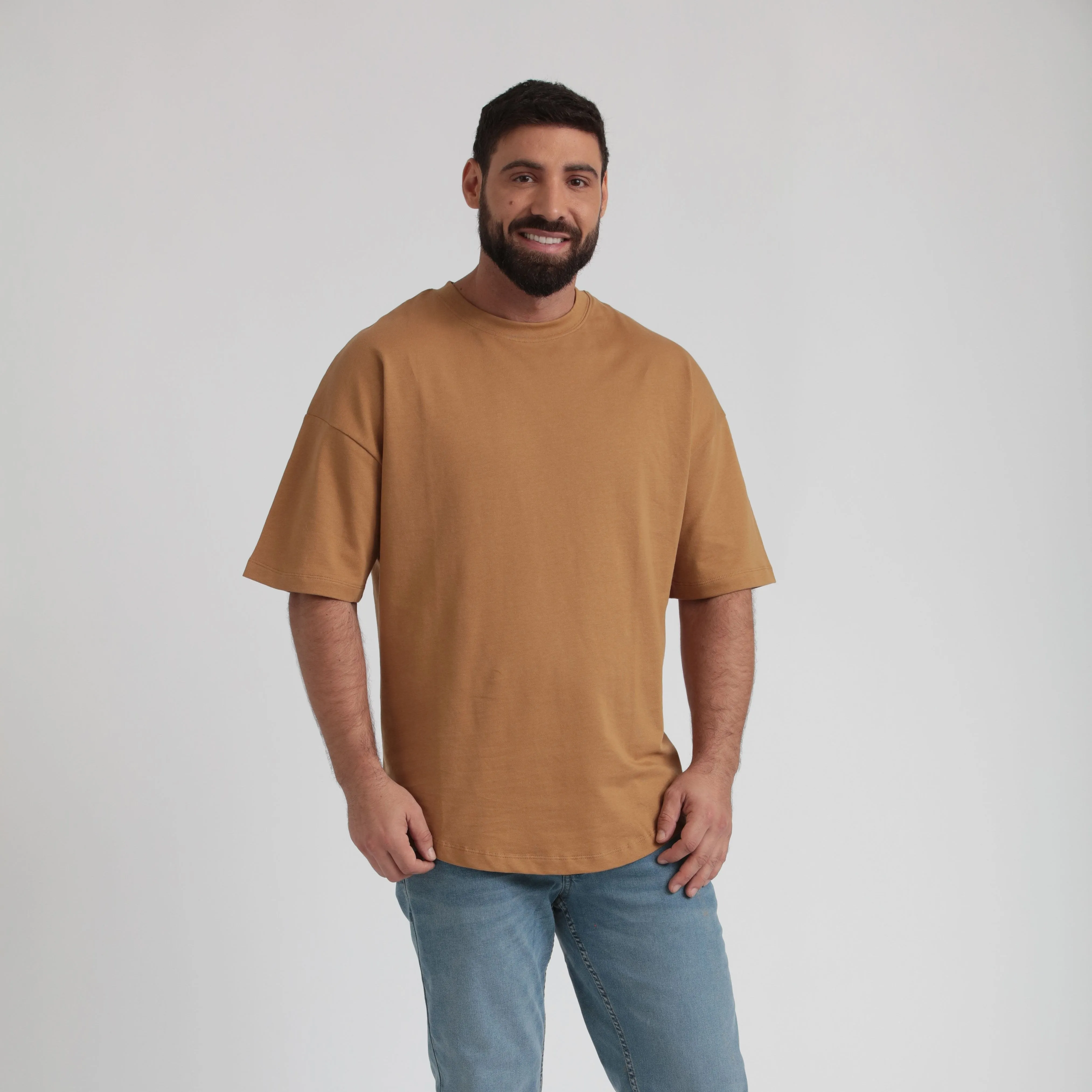 Relaxed Fit Terry Crew Neck Tee