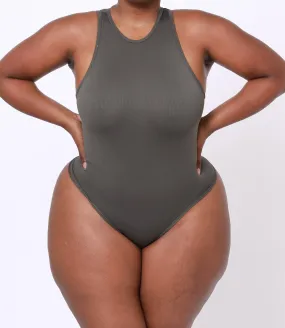 Ribbed Thong Bodysuit