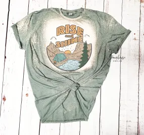 Rise and Shine Camping Outdoor Bleached Shirt