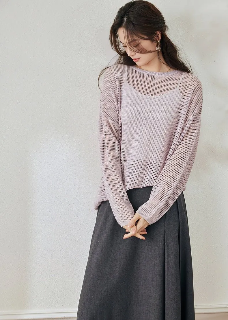 SHEER LOOSE KNIT SWEATER