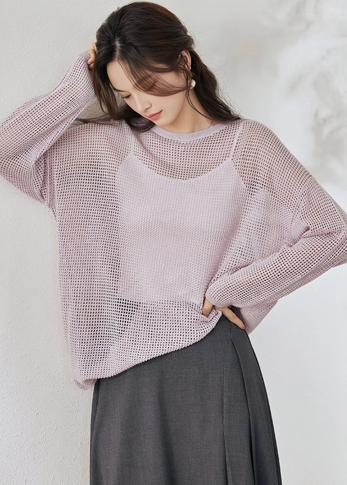 SHEER LOOSE KNIT SWEATER