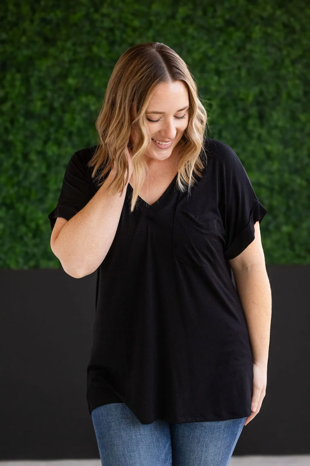 Sierra Pocket Top - Black by Michelle Mae