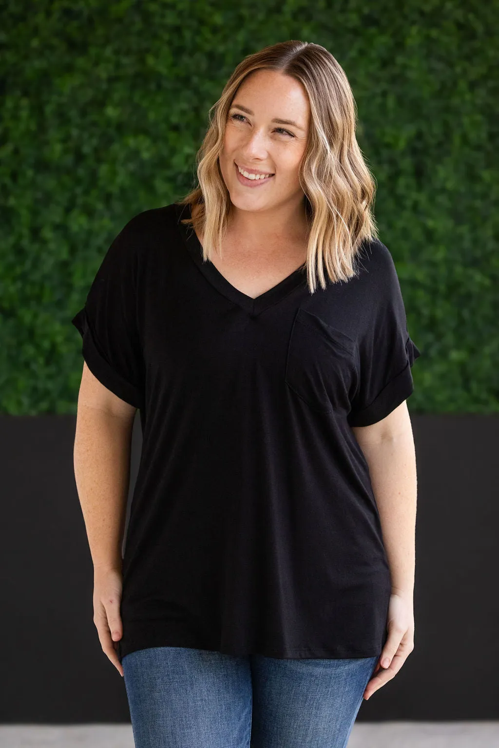 Sierra Pocket Top - Black by Michelle Mae