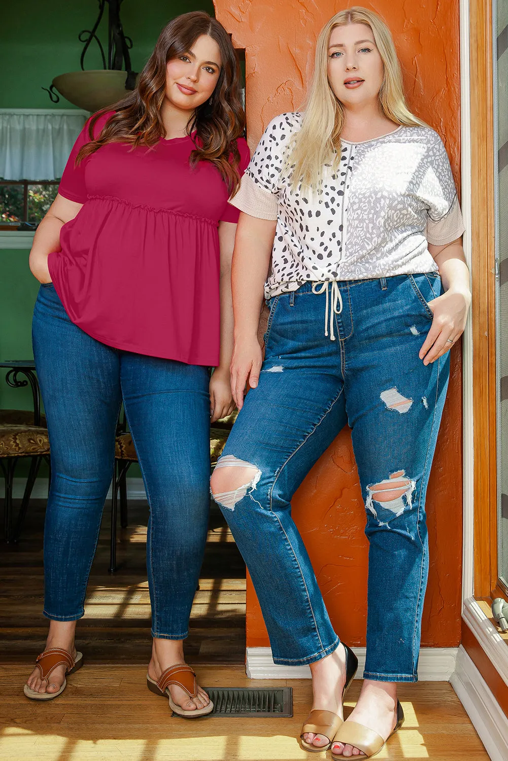 Solid Flowy Plus Size Top