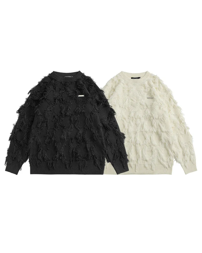 Streetwear Loose Lazy Style Tassel Sweater