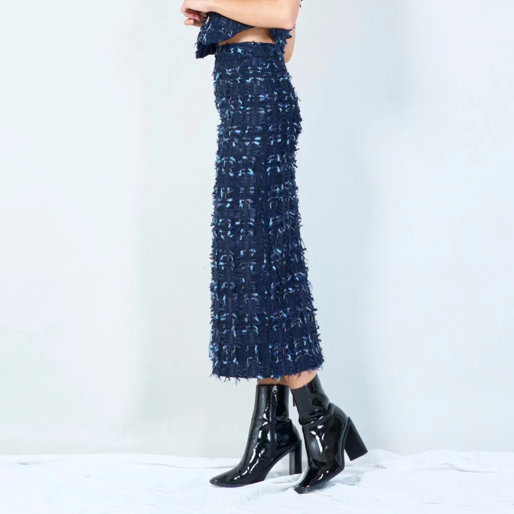 Stylish black midi skirt wholesale