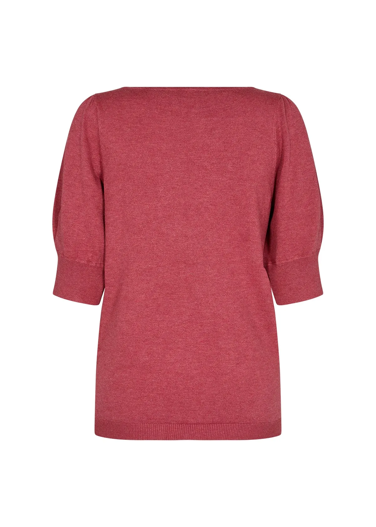 Sweater Feminine Pull Over with 3/4 Lenght Sleeves berry Color