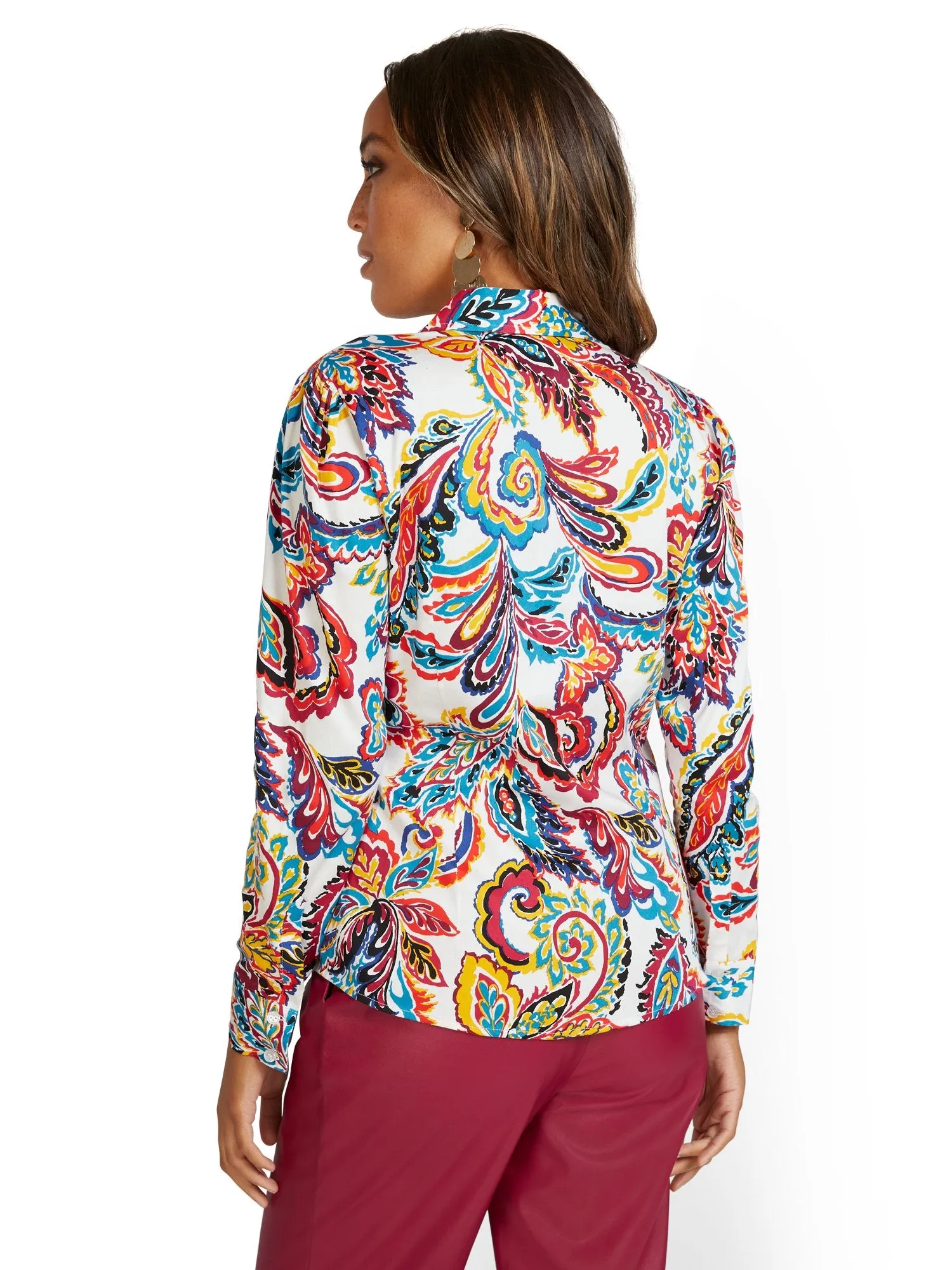 Tall Puff-Sleeve Madison Shirt - Paisley