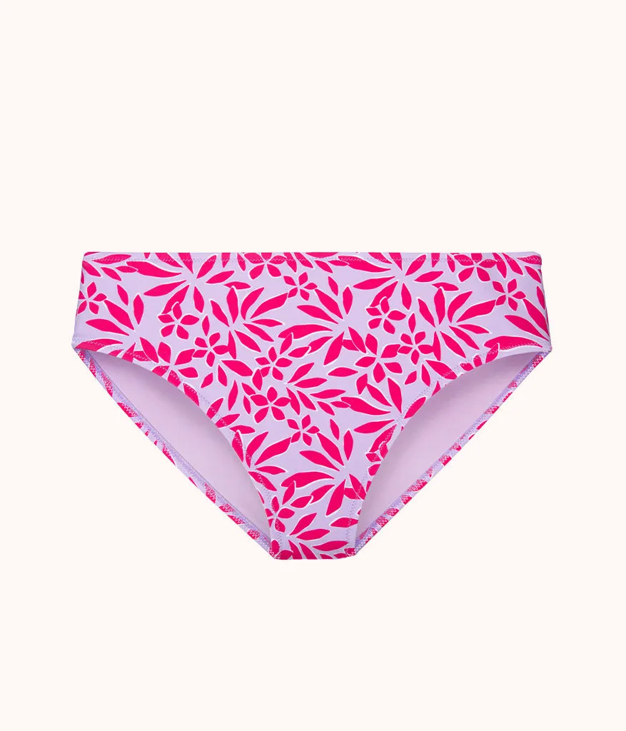 The Swim High Waist Bikini Bottom: Retro Palm Print