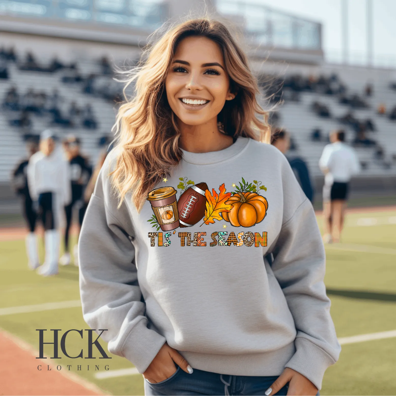 Tis The Season Fall Football Crewneck Sweatshirt- 3 COLORS