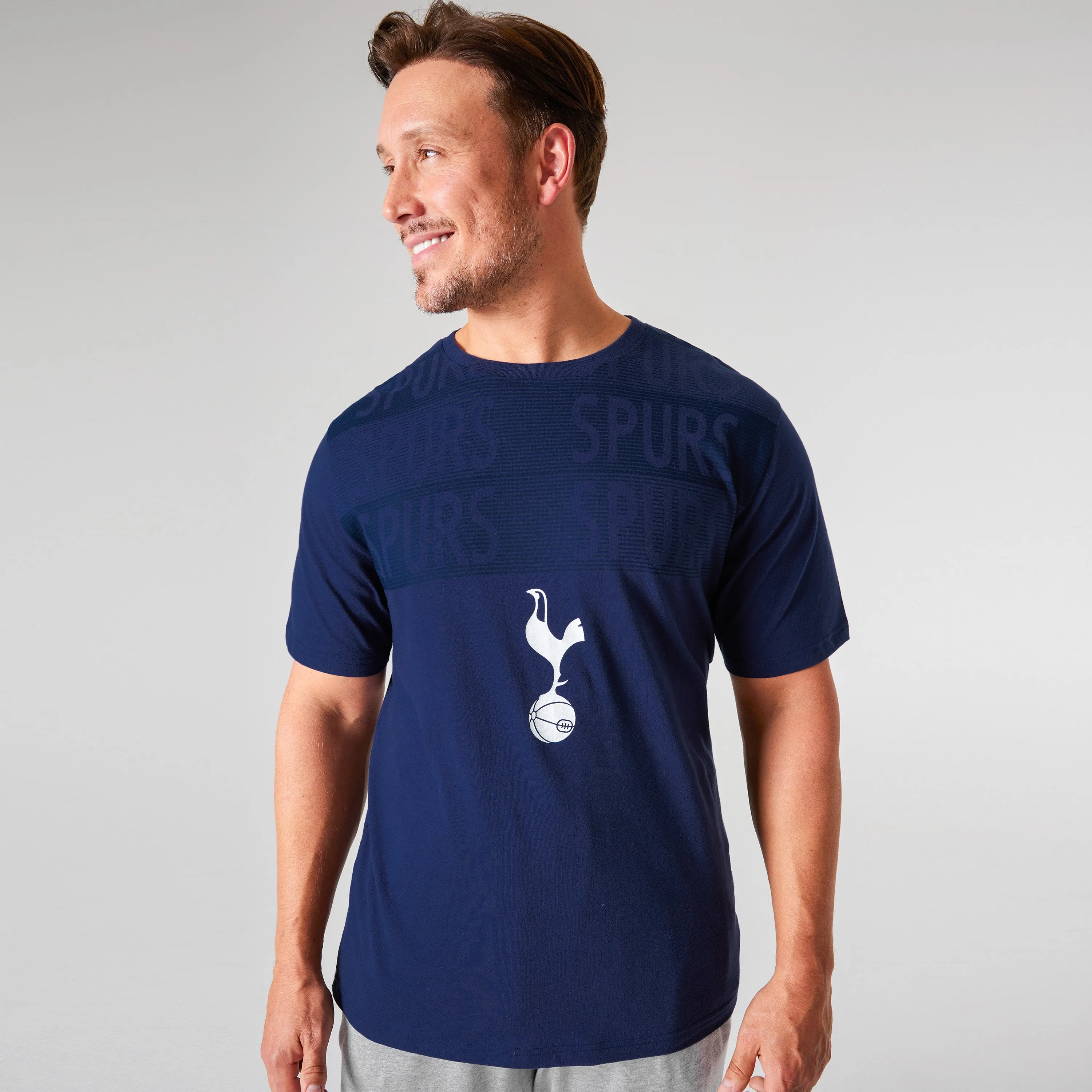 Tottenham Hotspur FC Mens Pyjamas Set - NAVY & GRAY