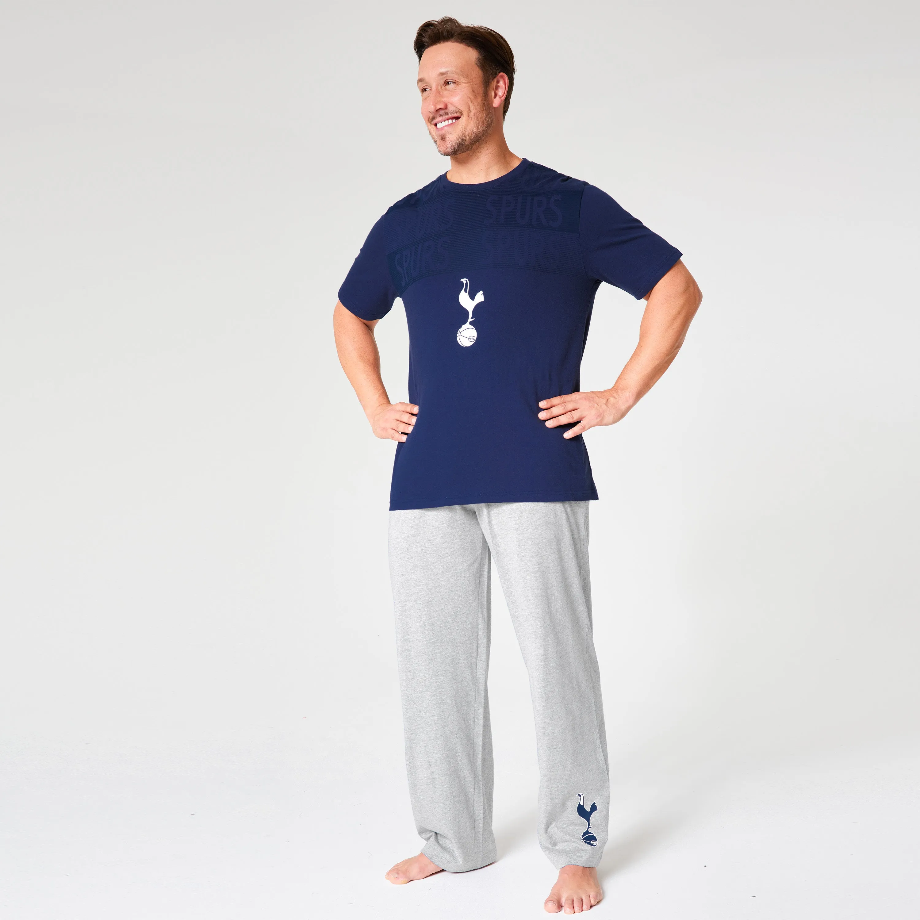 Tottenham Hotspur FC Mens Pyjamas Set - NAVY & GRAY