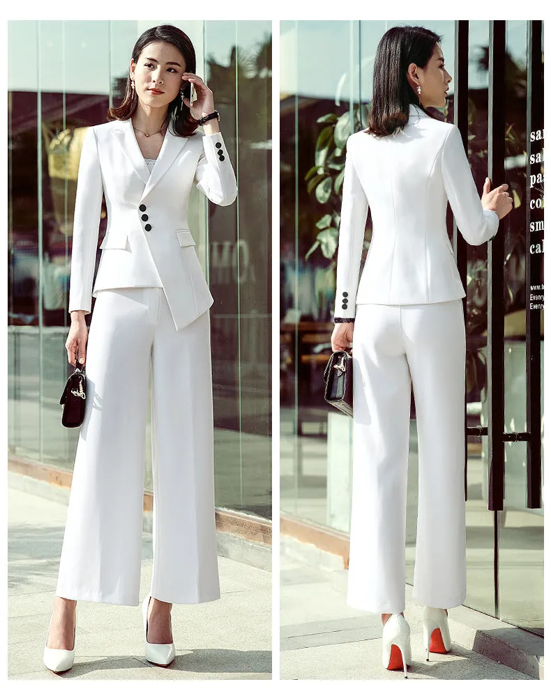 Uniform Sets Women Long Sleeved Trendy Elegant Feminine White Casual Suits Formal Cargo Skirt