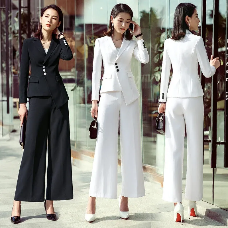 Uniform Sets Women Long Sleeved Trendy Elegant Feminine White Casual Suits Formal Cargo Skirt