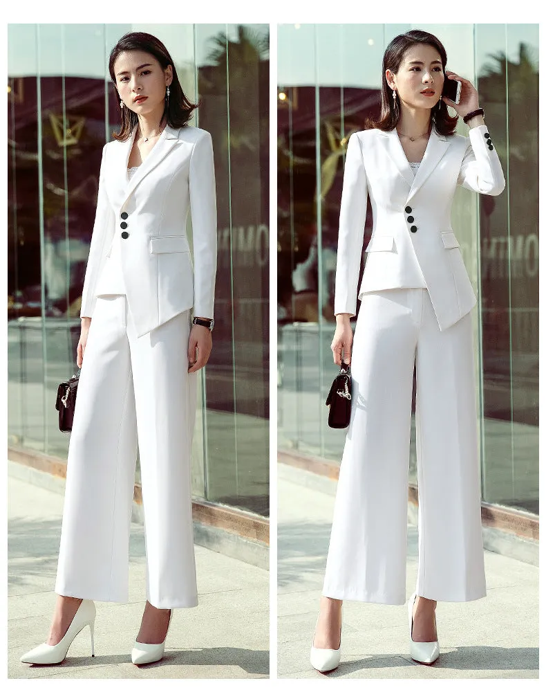 Uniform Sets Women Long Sleeved Trendy Elegant Feminine White Casual Suits Formal Cargo Skirt