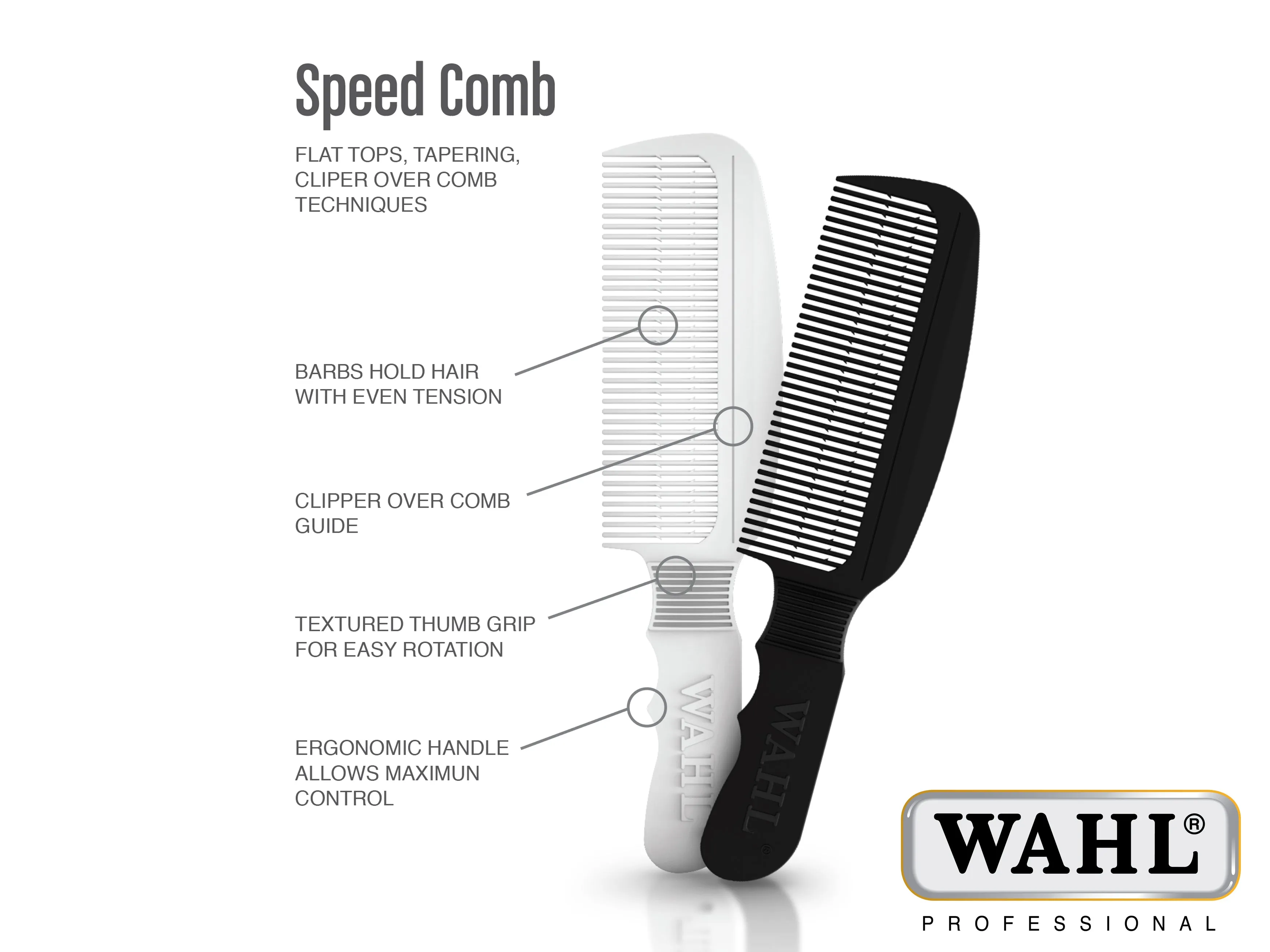 WAHL Professional Speed Comb - Black