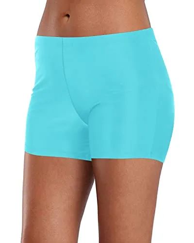 Women's Comfy Swim Board Shorts For Swimming-Aqua