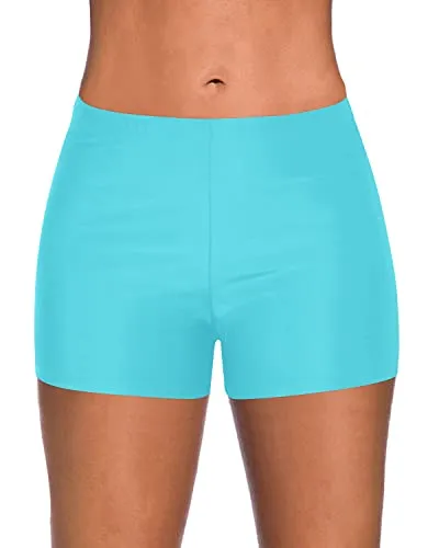 Women's Comfy Swim Board Shorts For Swimming-Aqua