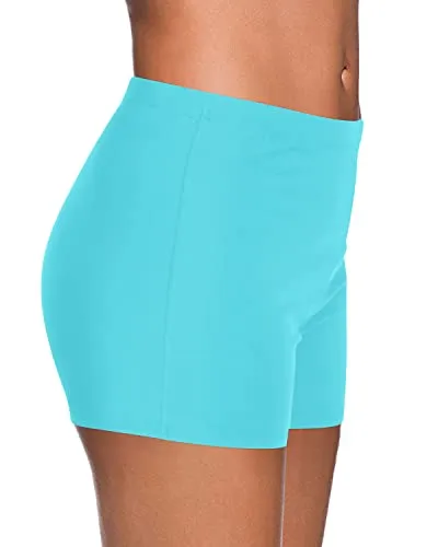 Women's Comfy Swim Board Shorts For Swimming-Aqua