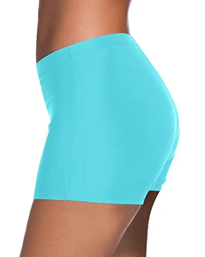 Women's Comfy Swim Board Shorts For Swimming-Aqua