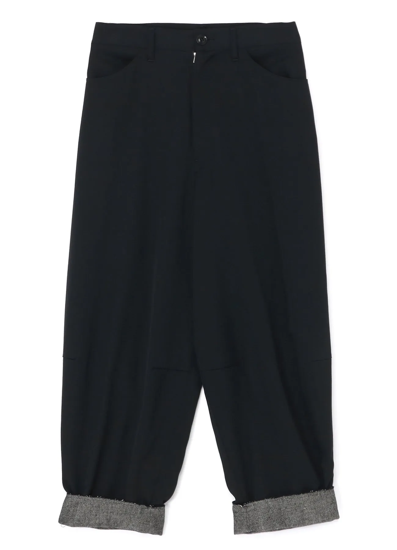 WOOL GABARDINE CUT-OUT PANTS