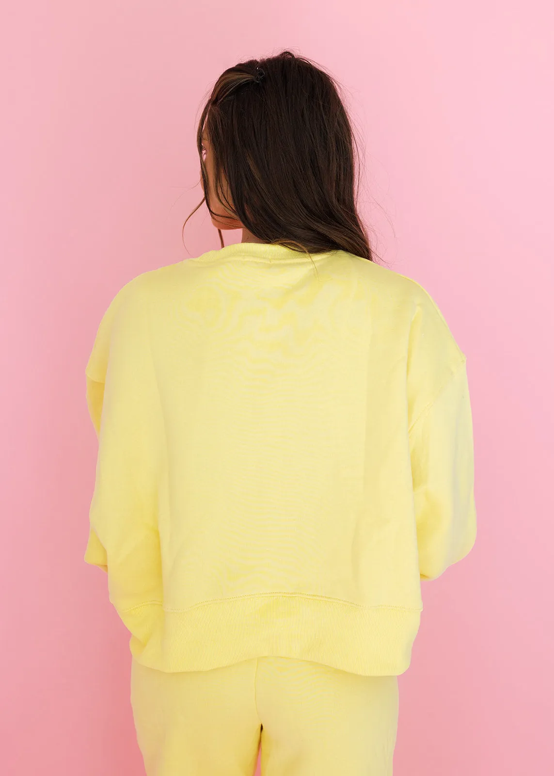 Yellow Dropped Shoulder Sweatshirt